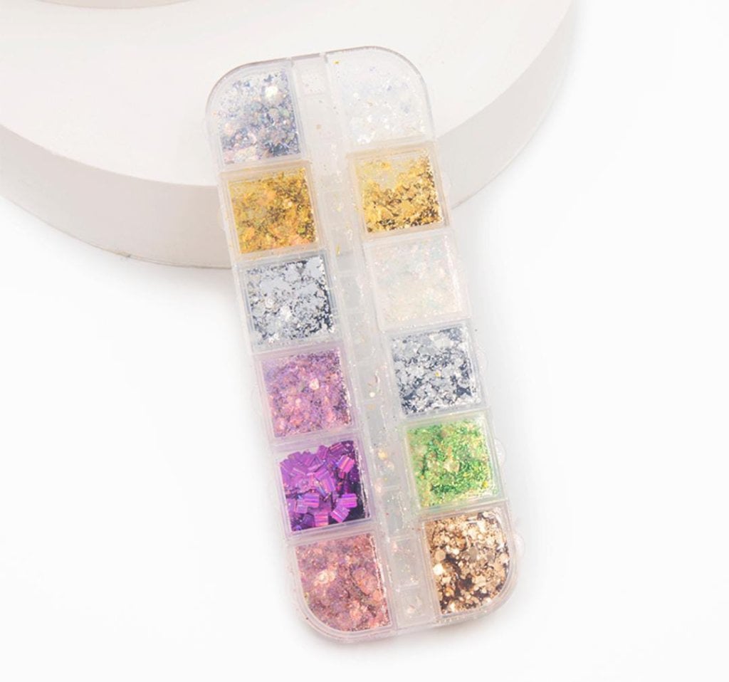 22PAL05 - Glitter Para Unha - Colorido e Flocado
