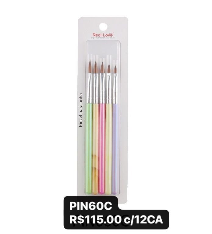PIN60C - KIT PINCEIS ACRILICO TAMANHOS