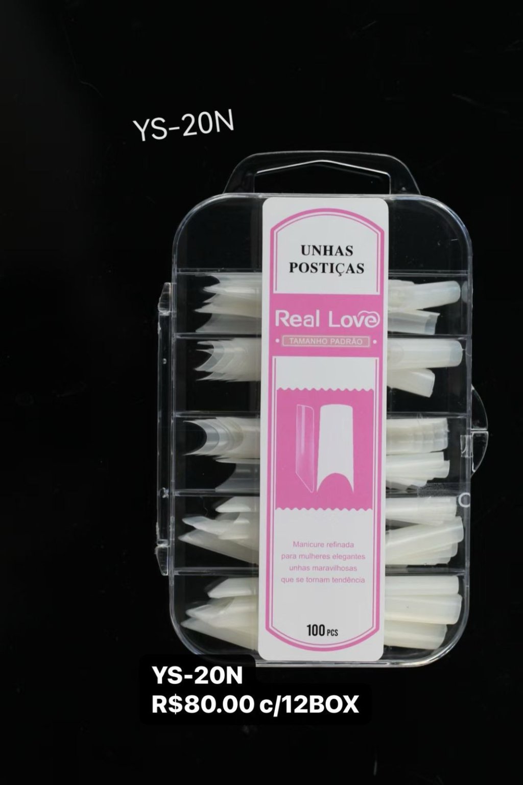 YS-20N - UNHA TIPS LEITOSA QUADRADA