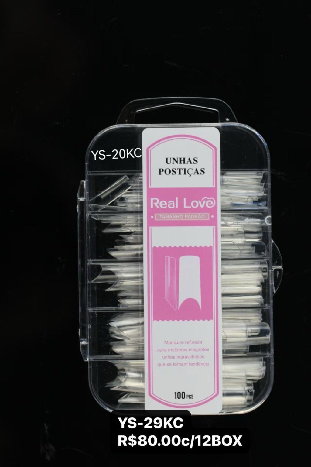 YS-20KC- UNHA TIPS TRANSPARENTE
