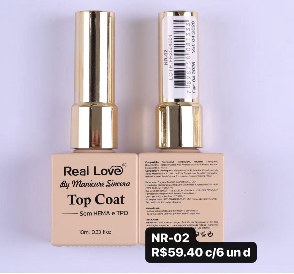 NR-02 TOP COAT LINHA BY MANICURE SINCERA