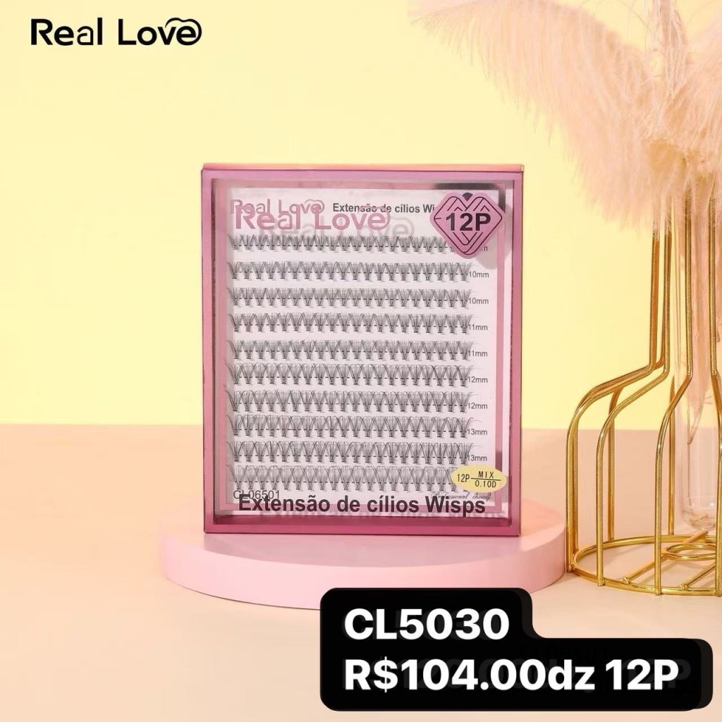 CL5030 - EXTENSÃO DE CÍLIOS WISPS - 12P MIX - 0.10D