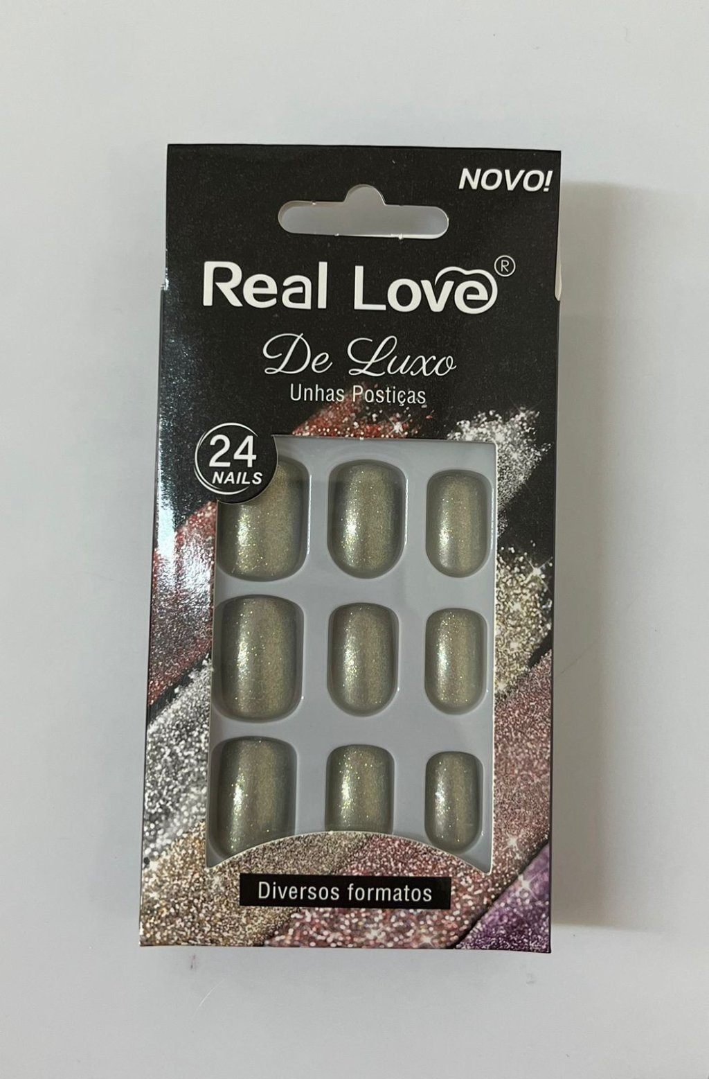 UN48F - SZ002 - Unha Postiça Glitter 