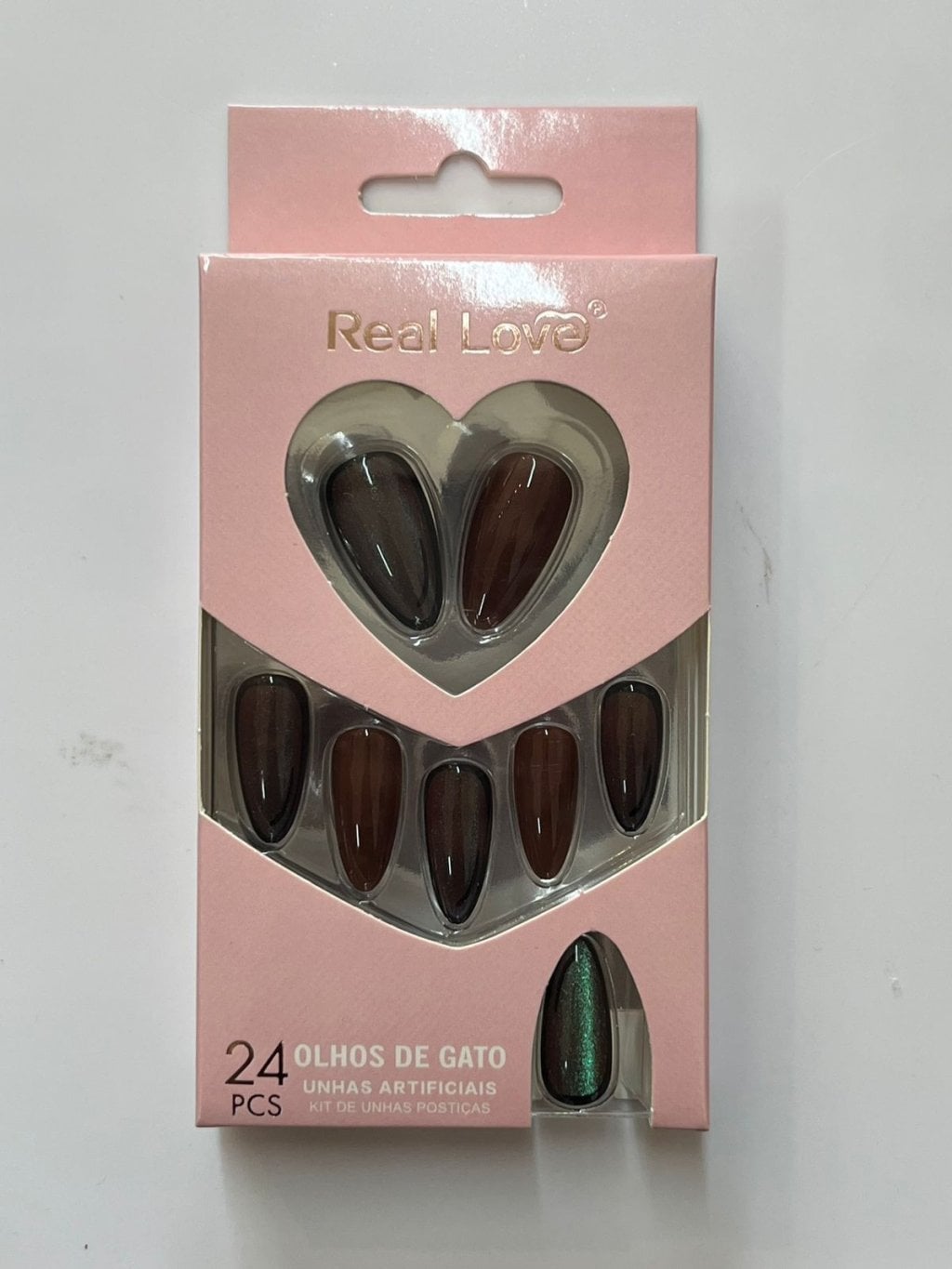 FUN41 - MYF020 - Unha Postiça Olho de Gato Almond