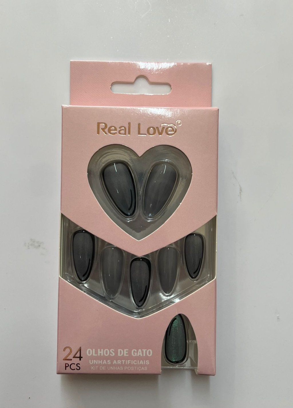 FUN41 - MYF021 - Unha Postiça Olho de Gato Almond 