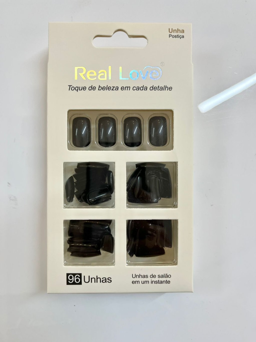 XUN041 - 008 - Unha Postiça Quadrada 4 Cores 