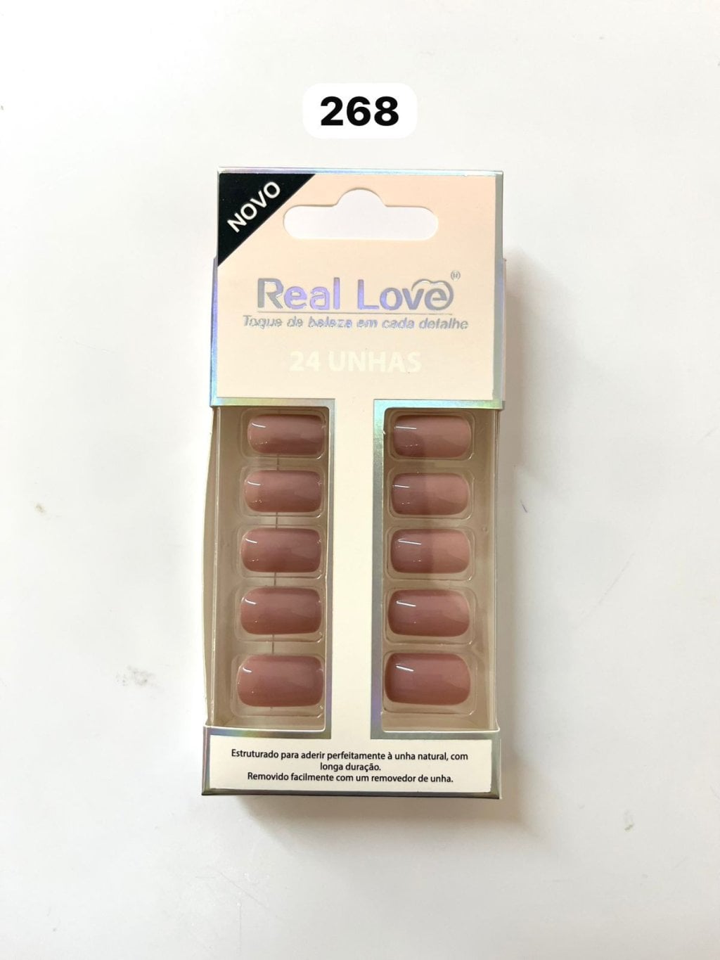 XKQ- UN04 - S268 - Unha Postiça Quadrada