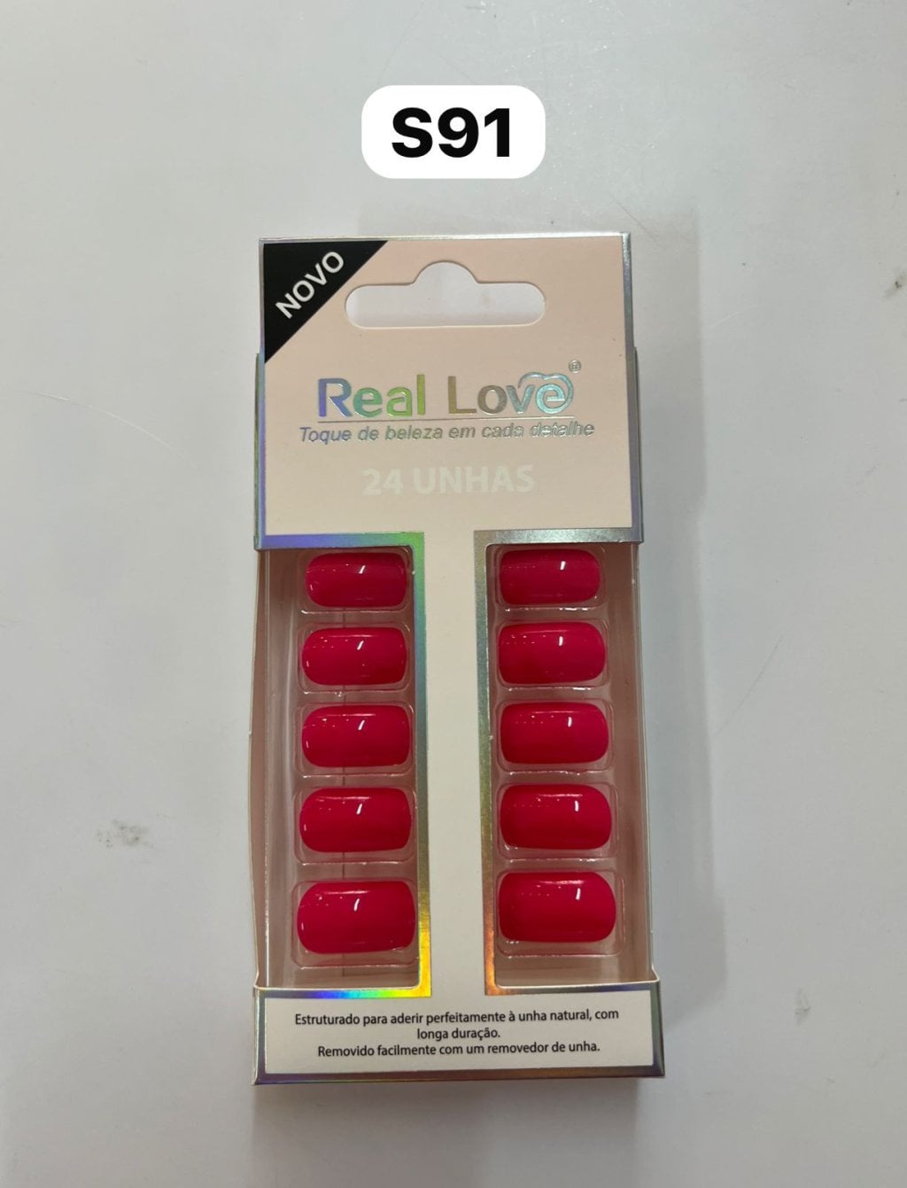 XKQ-UN04 - S91 - Unha Postiça Quadrada 