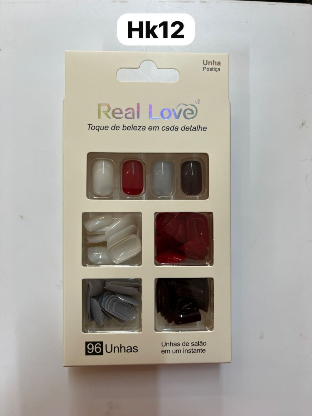 XUN041 - HK012 - Unha Postiça 4 Cores 
