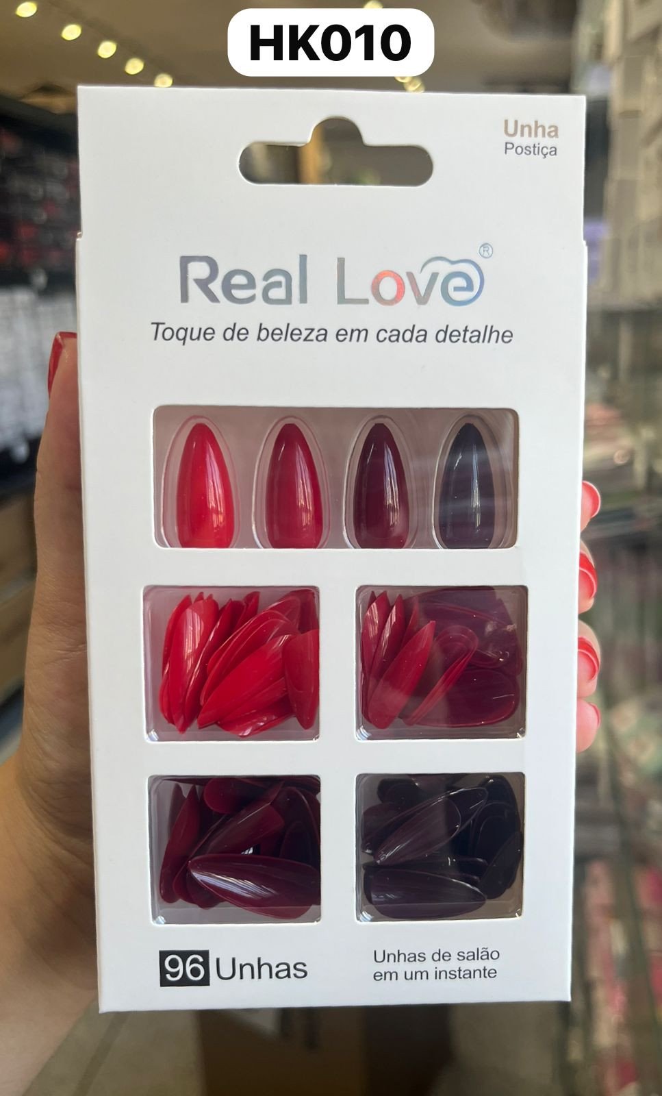 XUN042 - HK010 - Unha Postiça 4 Cores