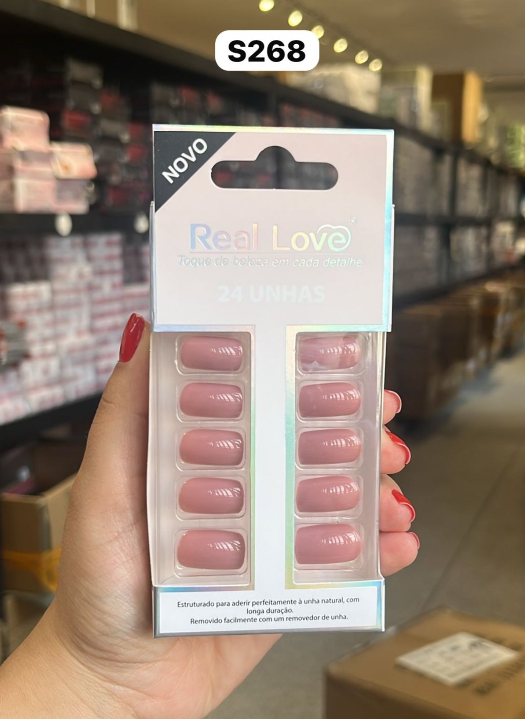 XKQ-UN04 - S268 - Unha Postiça Quadrada 