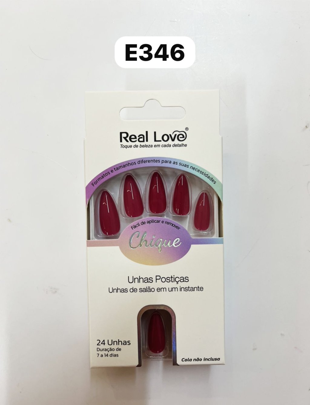 XUN255 - E346 - Unha Postiça Amendoada 