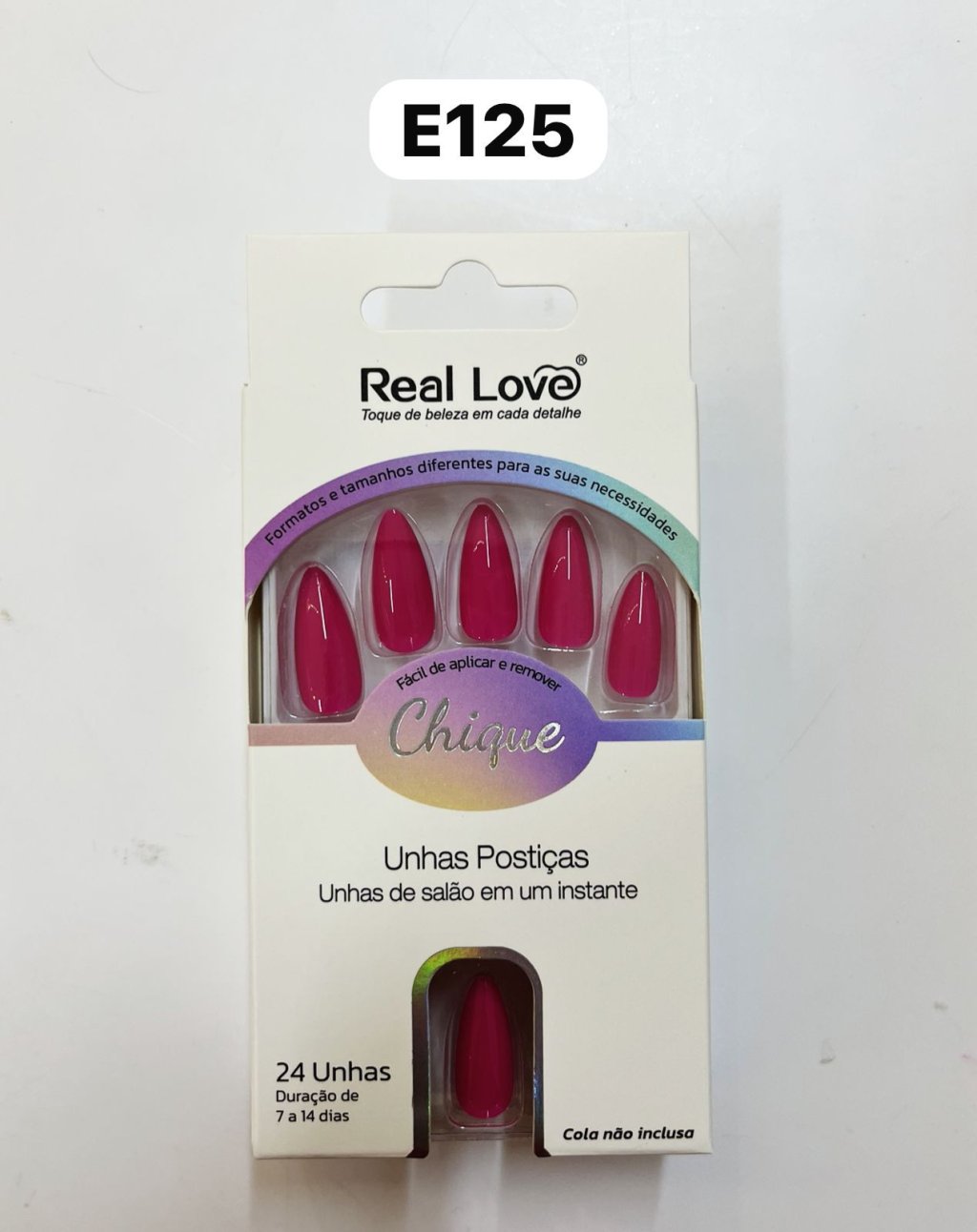 XUN255 - E125 - Unha Postiça Amendoada 