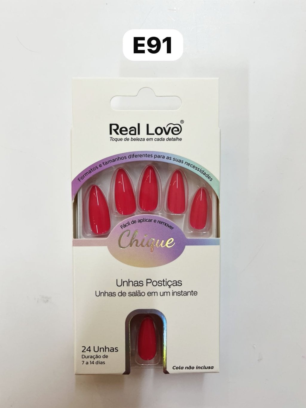 XUN255 - E91 - Unha Postiça Amendoada 