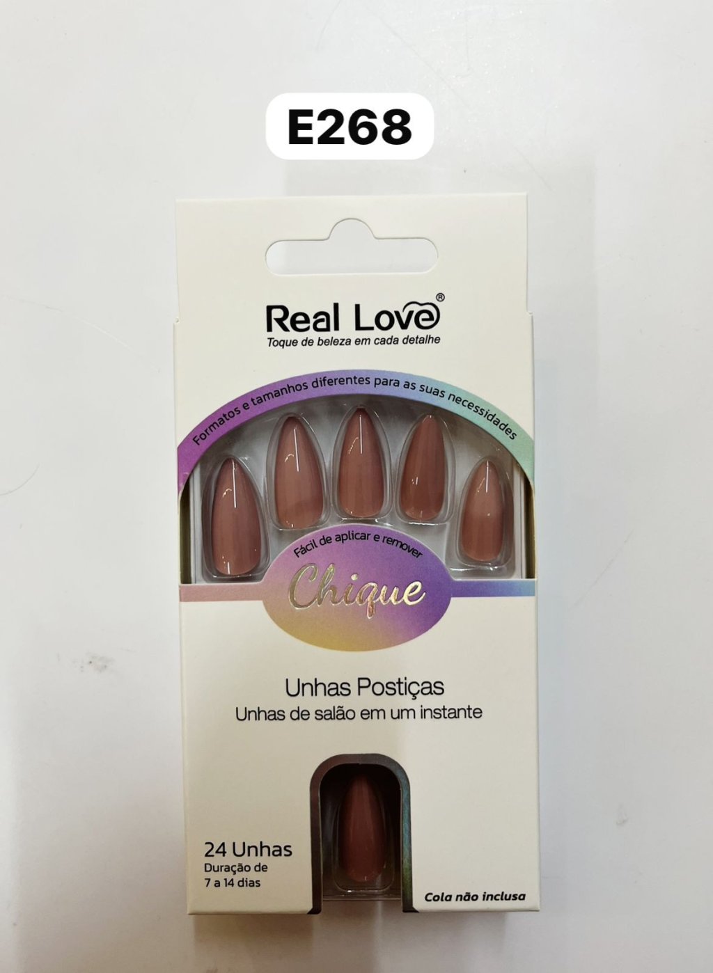 XUN255 - E268 - Unha Postiça Amendoada 