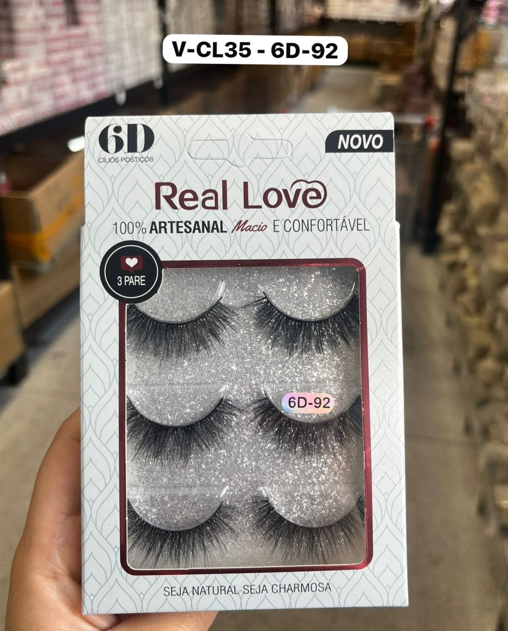 V-CL35 - 6D-92 - Cílios Postiço 3 Pares
