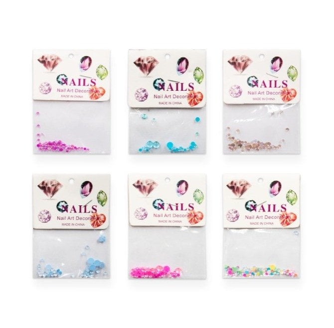 PE55 - Decoração de Pedrinhas Coloridas Para Unhas