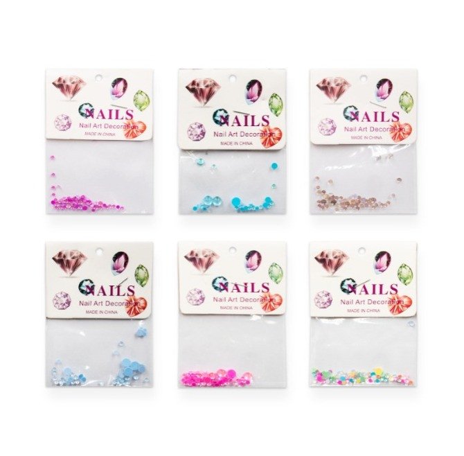 PE55 - Decoração de Pedrinhas Coloridas Para Unhas