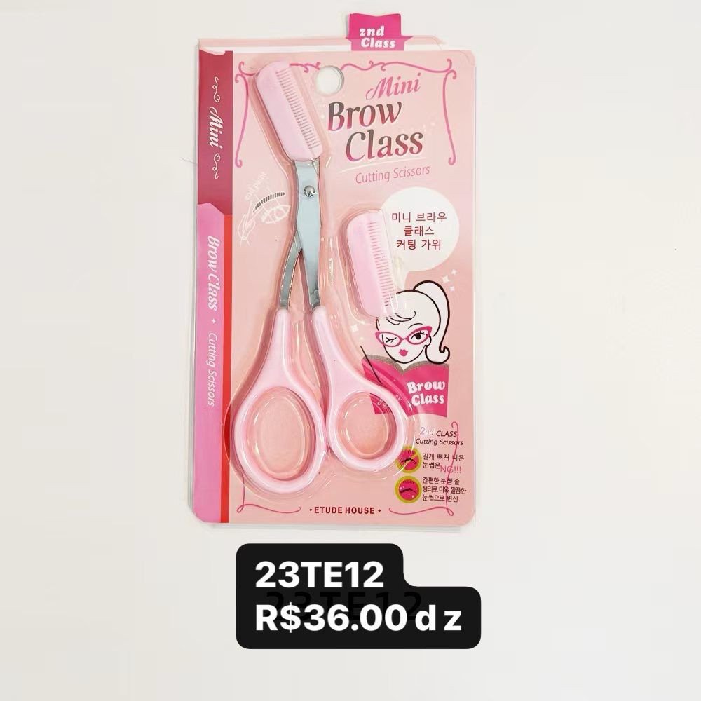 23TE12 - Tesoura com Pente na Ponta 