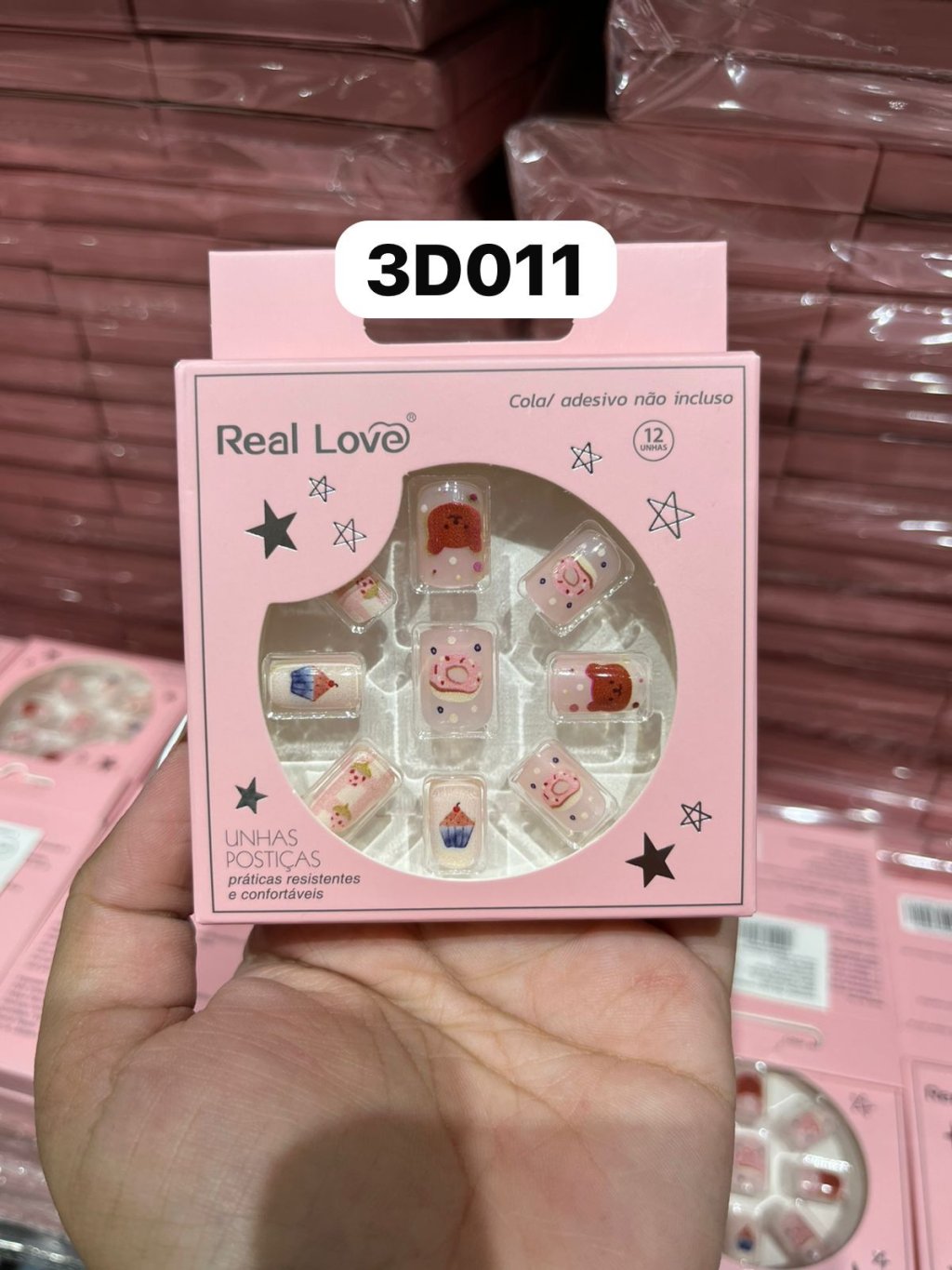 XUN230-3D011- Unha postiça infantil 