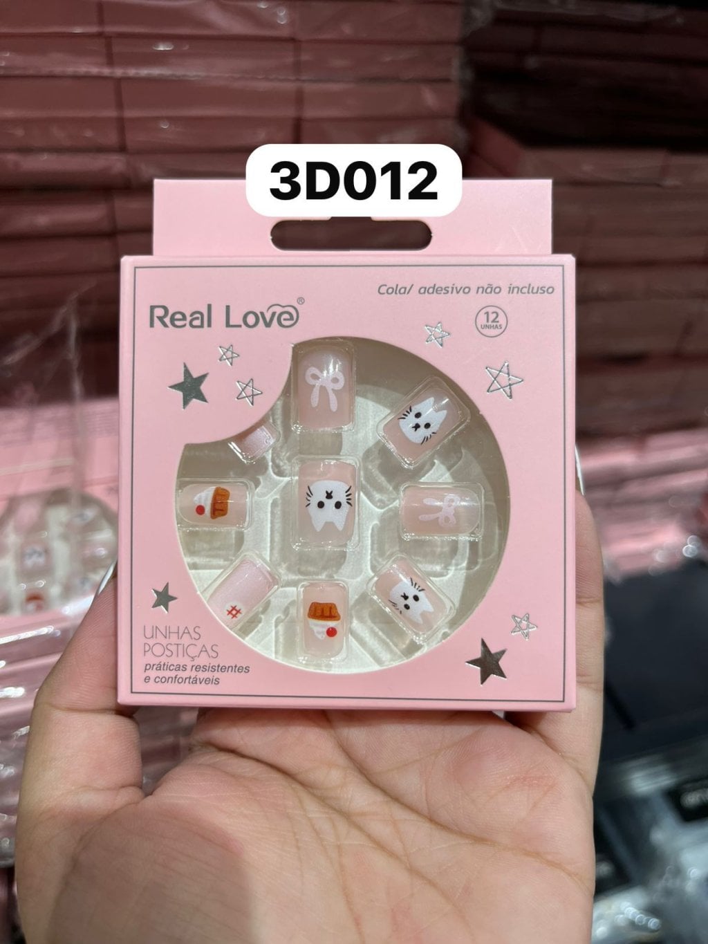 XUN230-3D012- Unha postiça infantil 