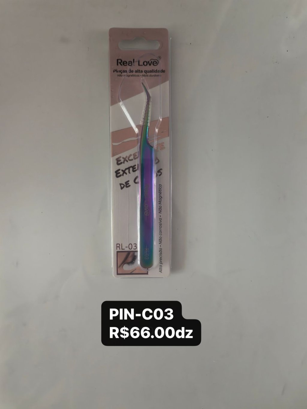 PIN-C03 PINÇA PARA EXTENÇÃO DE CÍLIOS