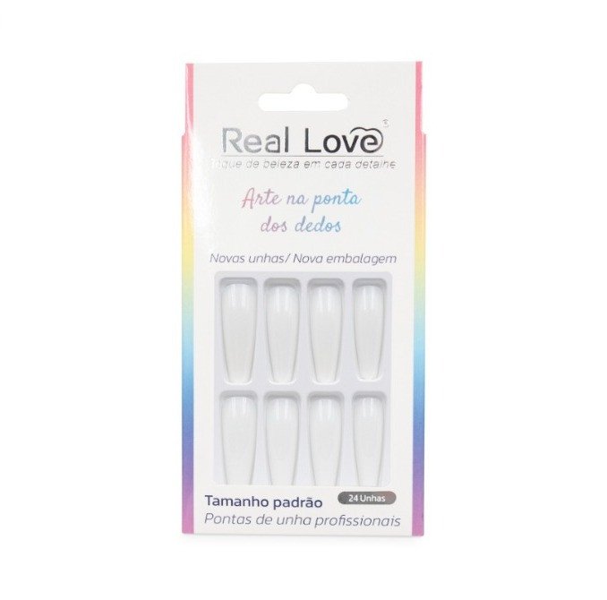 UN160E - Unha Postiça Decorada Bailarina Cumprida 