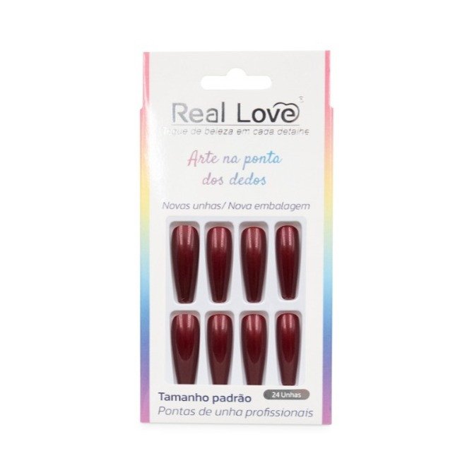 UN160 - Unha Postiça Decorada Bailarina Cumprida 