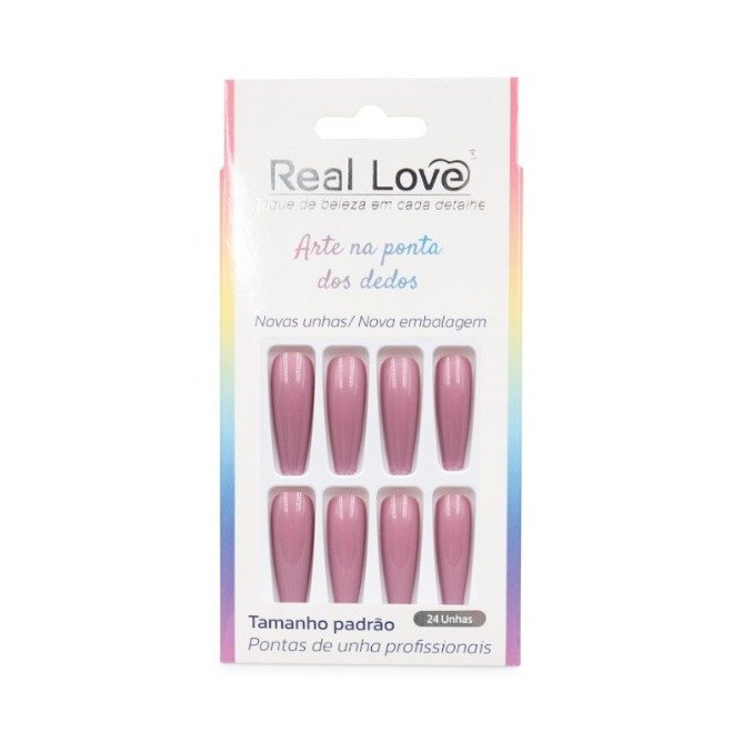 UN160L - Unha Postiça Decorada Bailarina Cumprida 