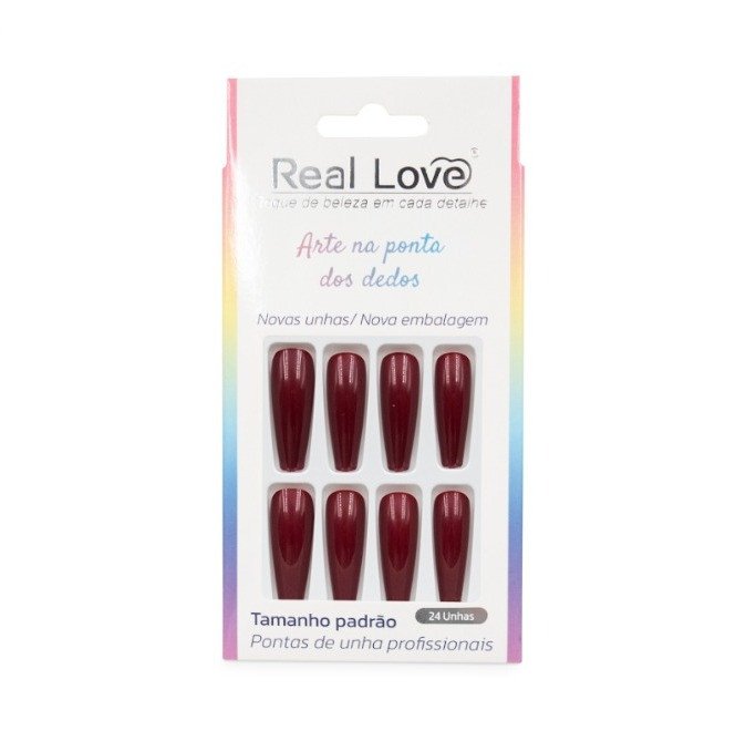 UN160J - Unha Postiça Decorada Bailarina Cumprida 