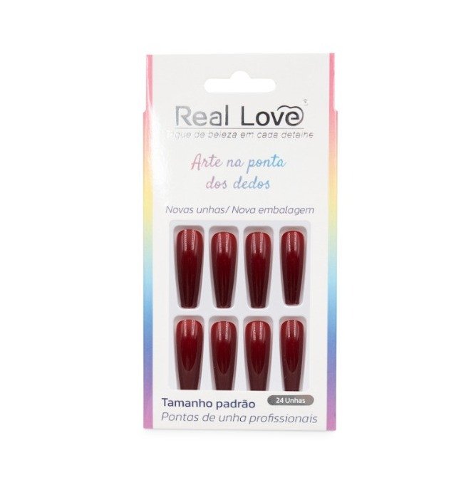 UN160D - Unha Postiça Decorada Bailarina Cumprida 