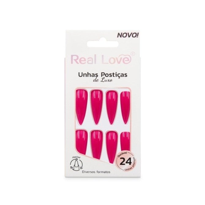 UN48E -YS102- Unha Postiça Decorada Stiletto 