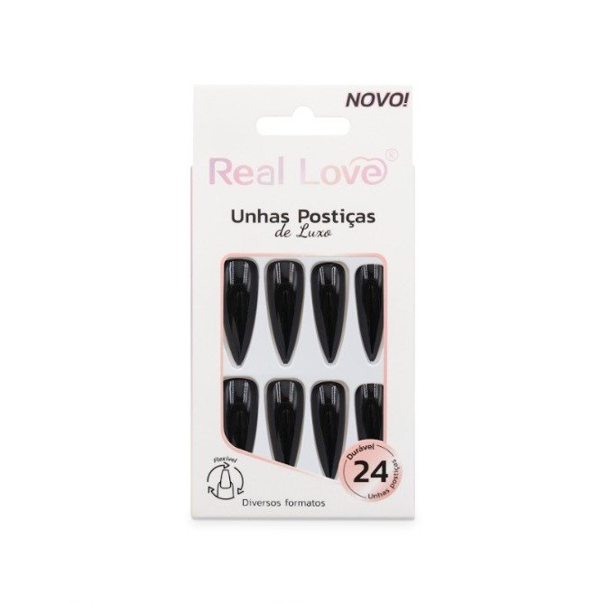 UN48E -YS06- Unha Postiça Decorada Stiletto 