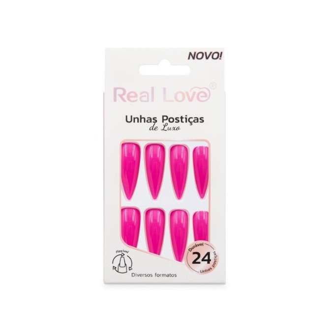 UN48E -YS103- Unha Postiça Decorada Stiletto 