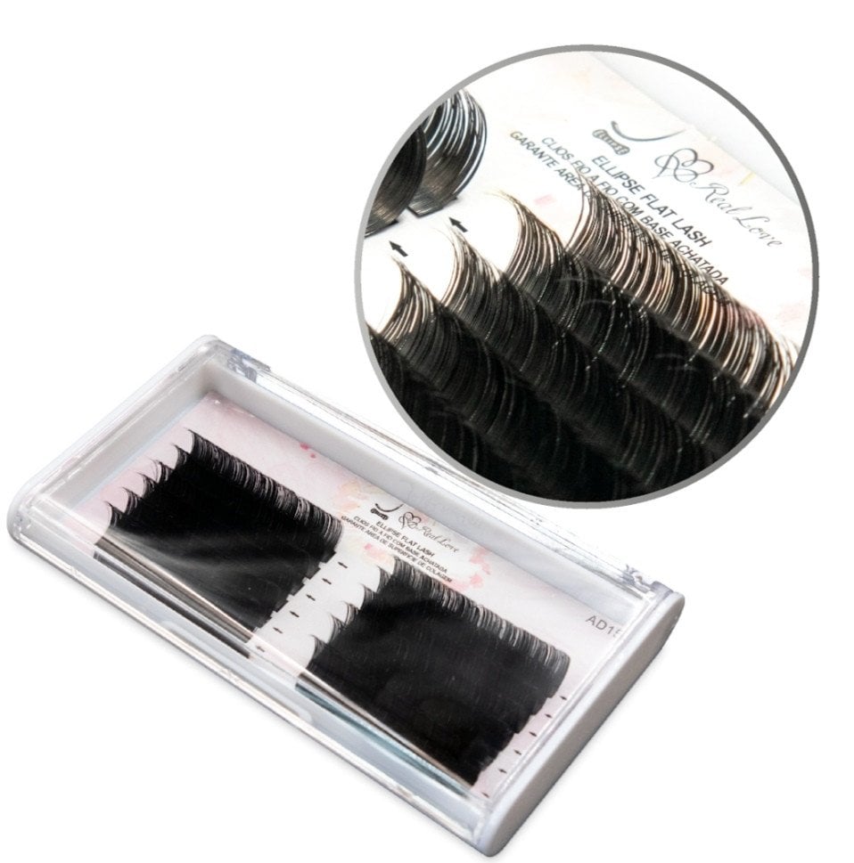 AD1577 - 0.20D-14MM - Cilios Fio A Fio Ellipse Flat Lash Curvatura D Mix
