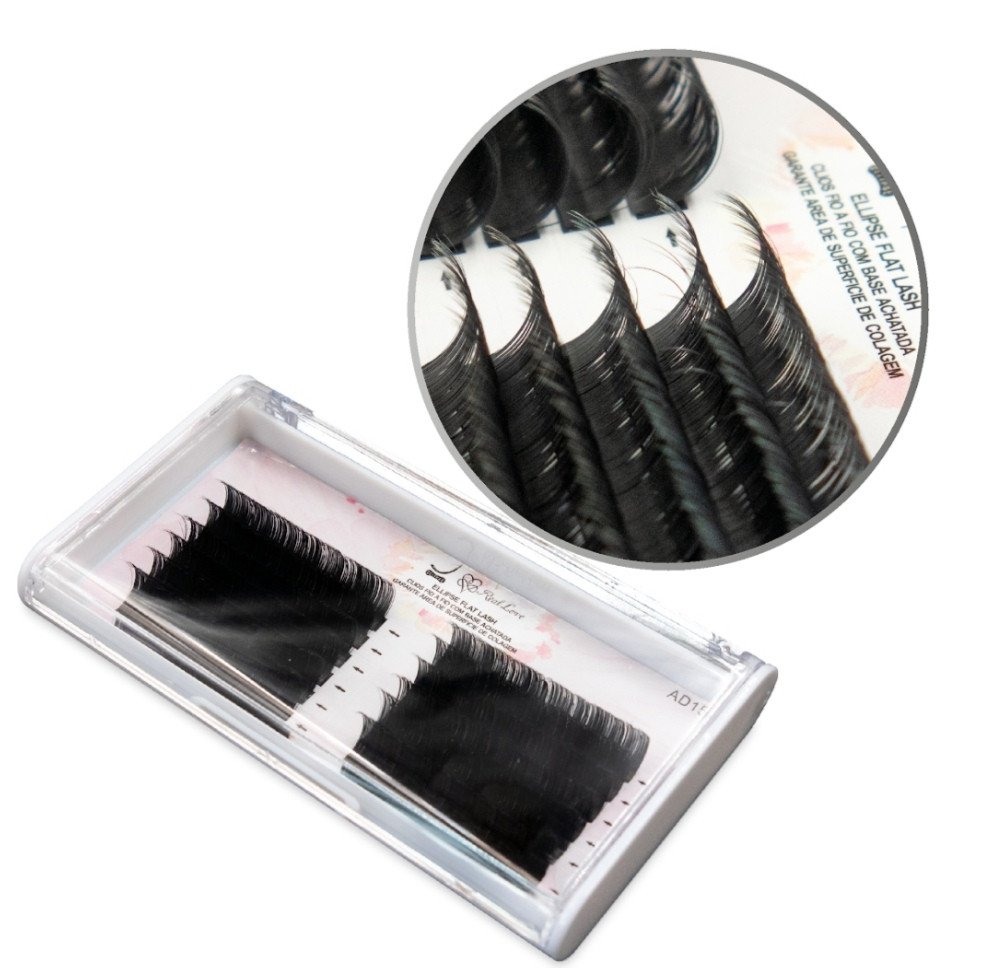 AD1577 - 0.15D-13MM - Cilios Fio A Fio Ellipse Flat Lash Curvatura D Mix
