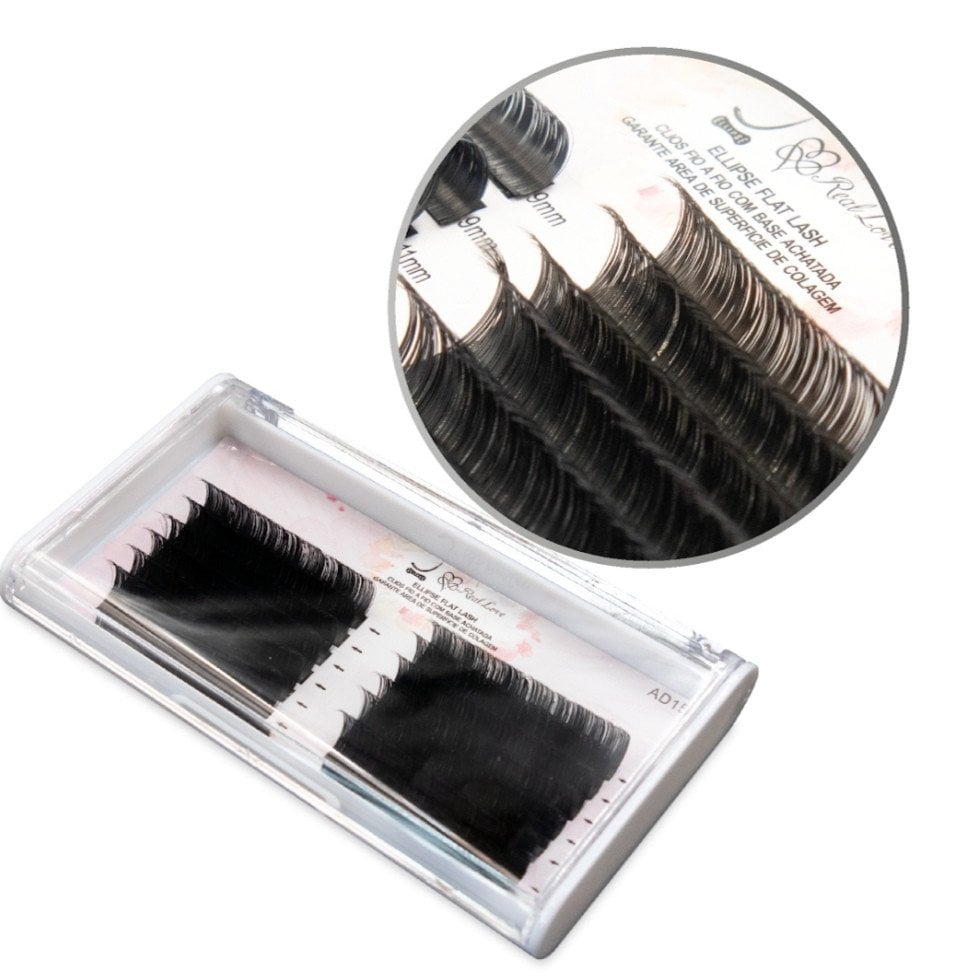 AD1577 - 0.20D-MIX- Cilios Fio A Fio Ellipse Flat Lash Curvatura D Mix