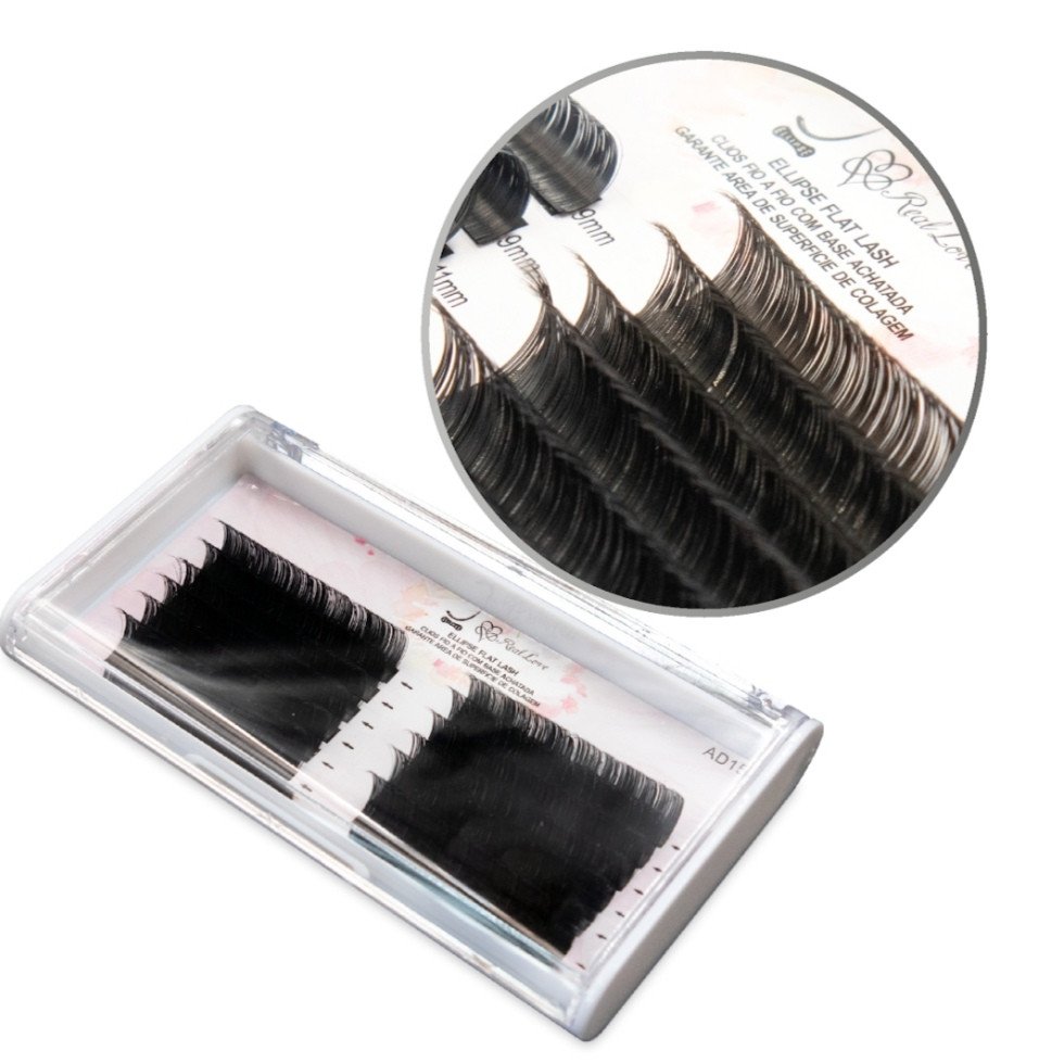 AD1577 - 0.20D-MIX- Cilios Fio A Fio Ellipse Flat Lash Curvatura D Mix