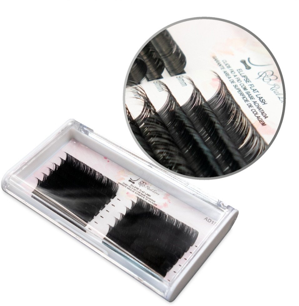 AD1577 - 0.12D-MIX- Cilios Fio A Fio Ellipse Flat Lash Curvatura D Mix