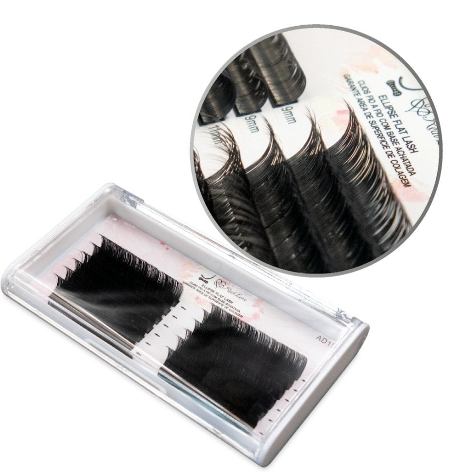 AD1577 - 0.15D-MIX- Cilios Fio A Fio Ellipse Flat Lash Curvatura D Mix