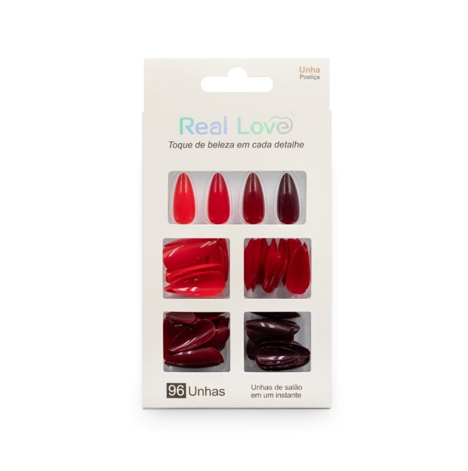 XUN042 - HK010 - Unha Postiça 4 Cores