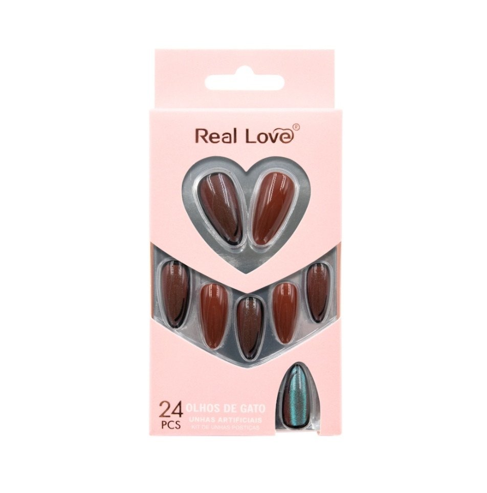 FUN41 - MYF020 - Unha Postiça Olho de Gato Almond