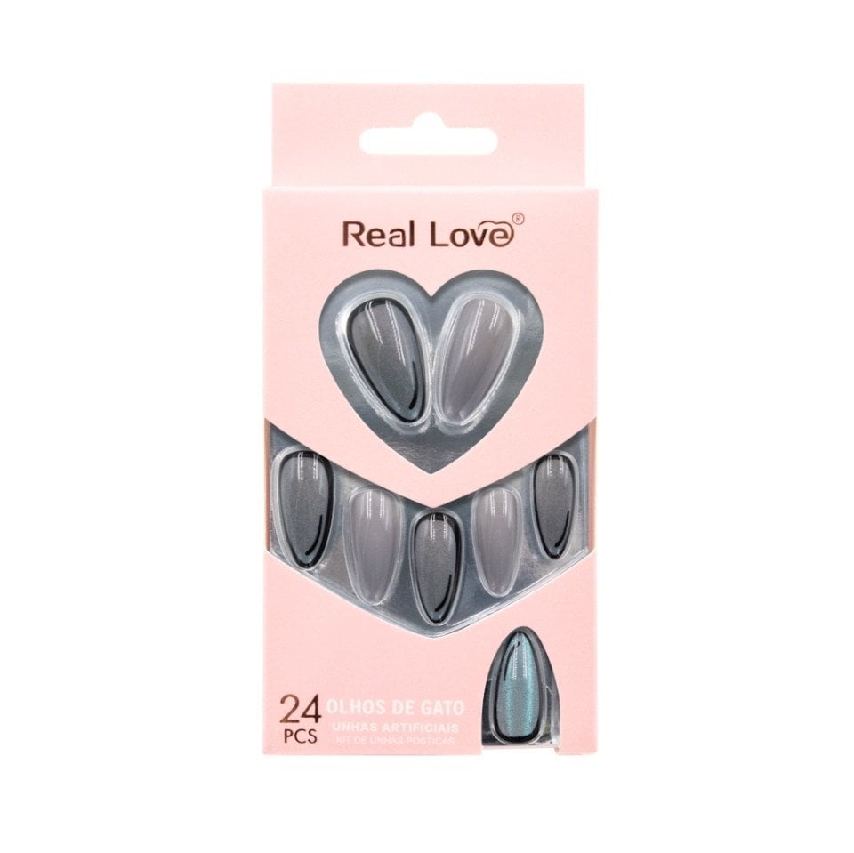 FUN41 - MYF021 - Unha Postiça Olho de Gato Almond 