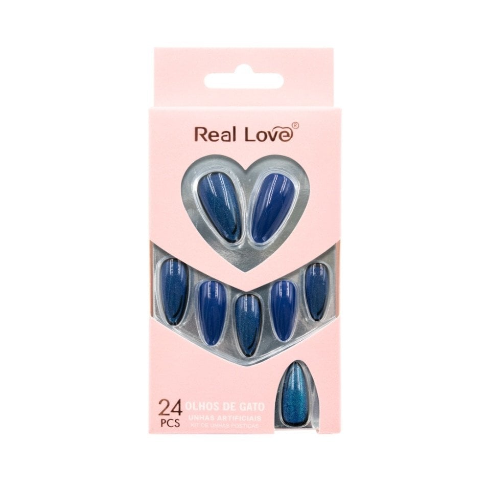 FUN41 - MYF023 - Unha Postiça Olho de Gato Almond 