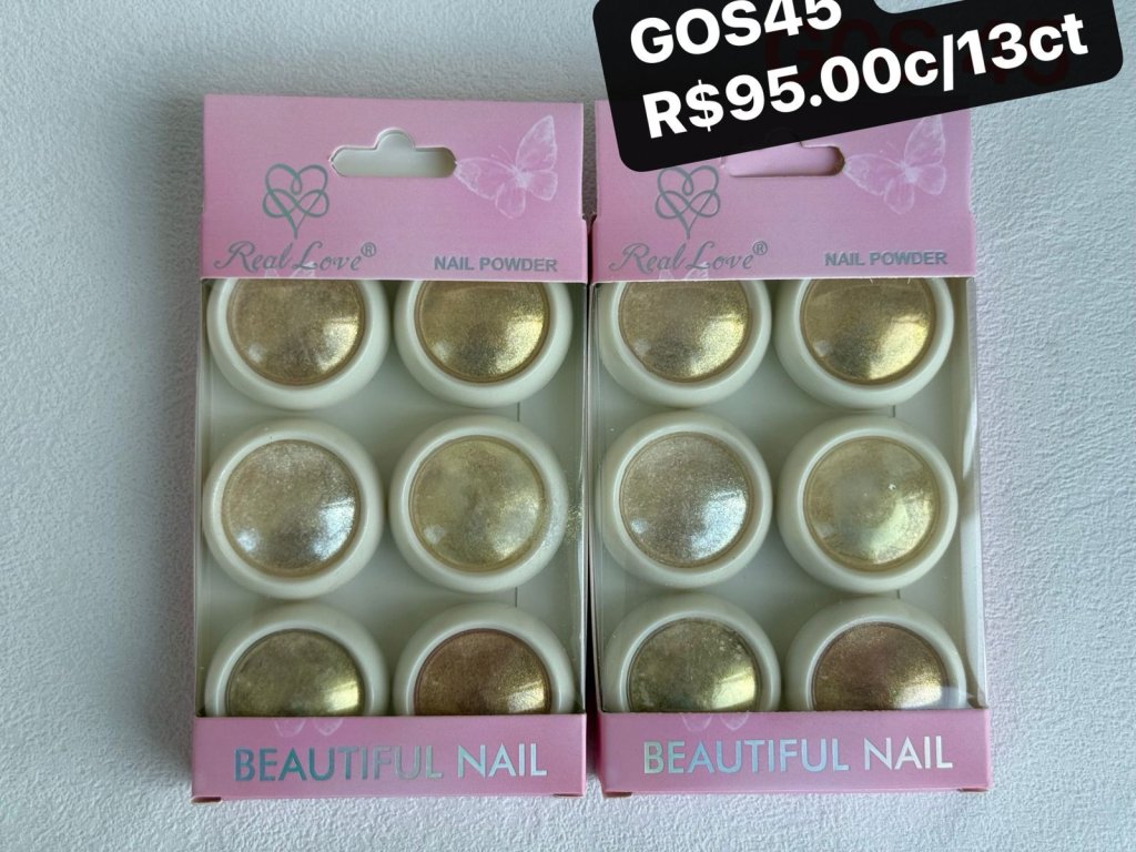 GOS45 - PÓ  CROMADO DOURADO