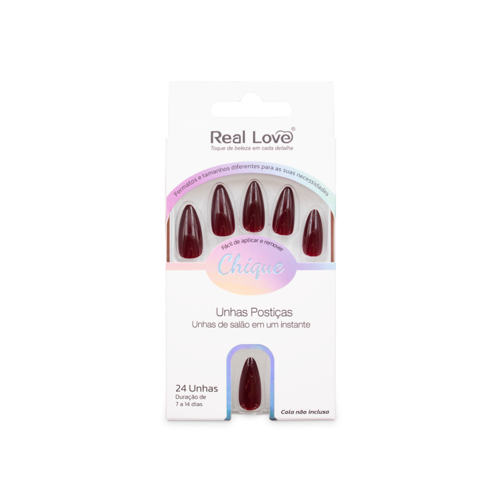 XUN255 - E321 - Unha Postiça Amendoada 