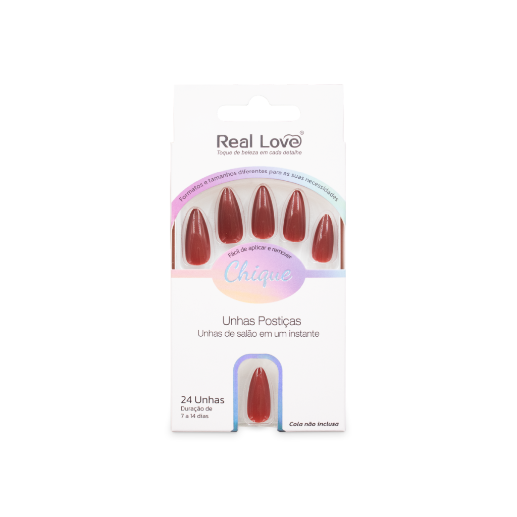 XUN255 - E259 - Unha Postiça Amendoada 