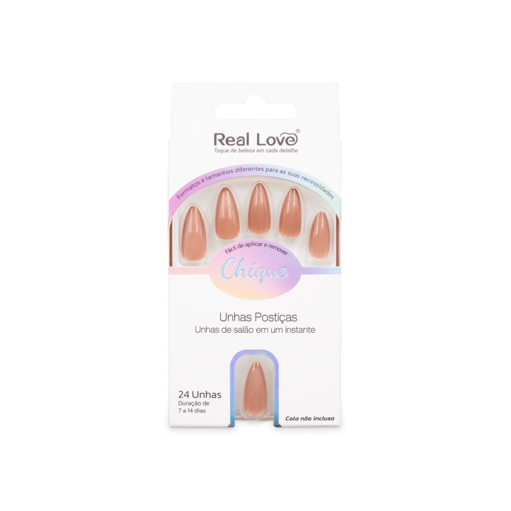 XUN255 - E395 - Unha Postiça Amendoada 