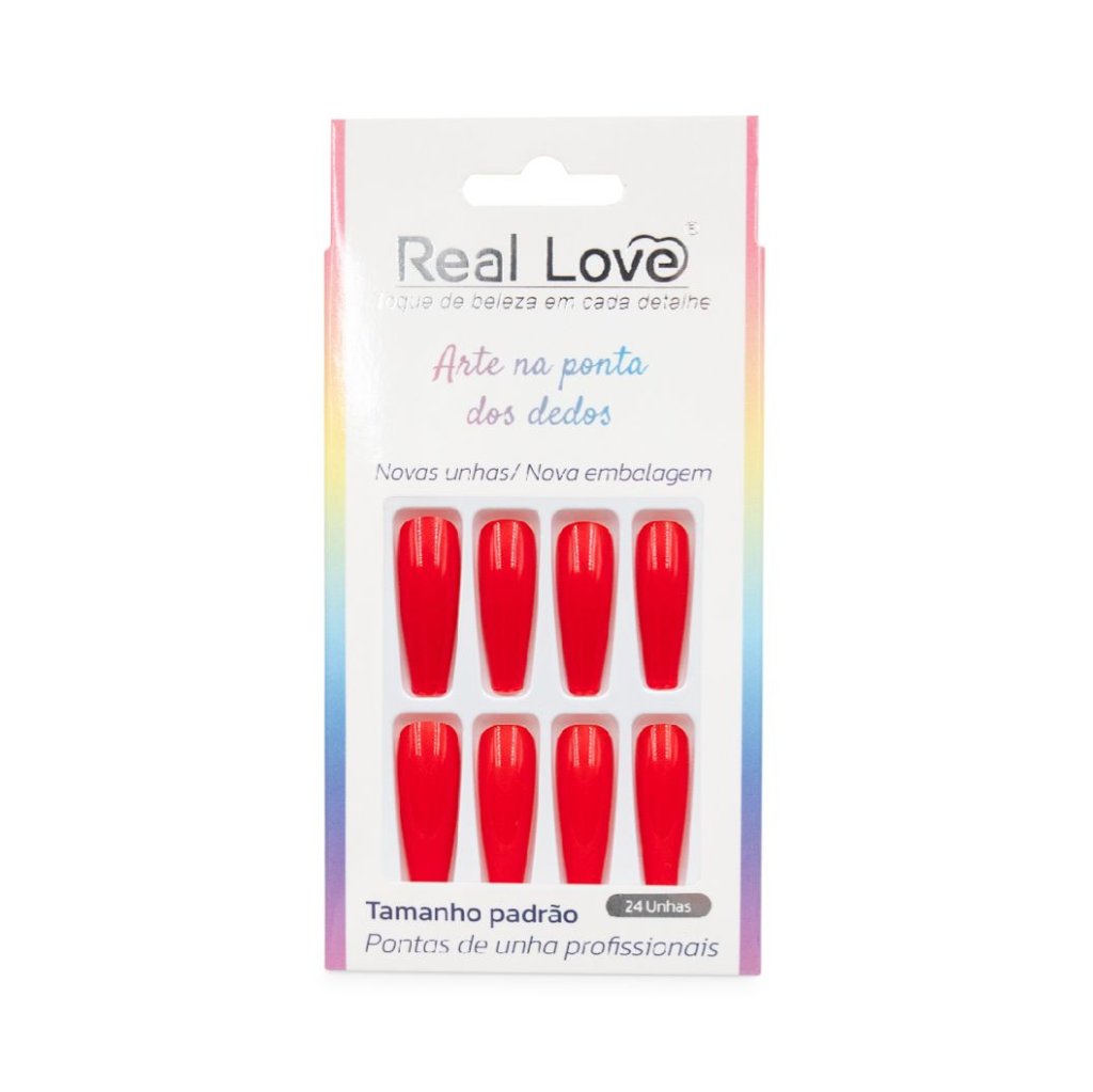 UN160O - Unha Postiça Decorada Bailarina Cumprida 