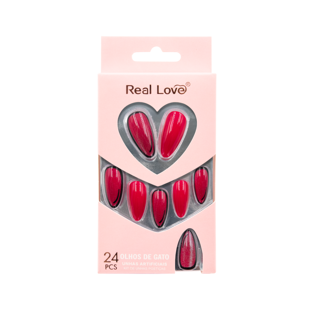 FUN41 - MYF017 - Unha Postiça Olho de Gato Almond 